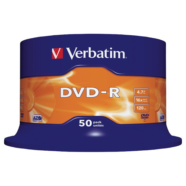 VERBATIM DVD-R 4.7GB 16X - SPINDLE OF 50