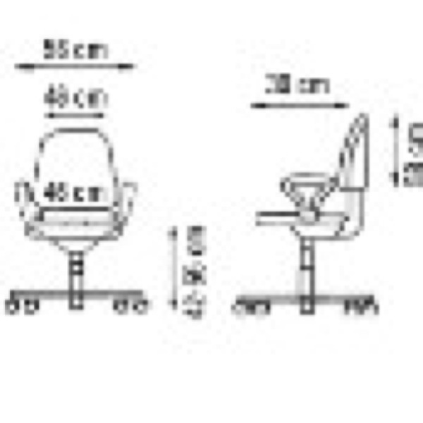 Bürostuhl Prosedia Younico 1451, hohe 3D-Rückenlehne, 3 Stunden-Stuhl, blau