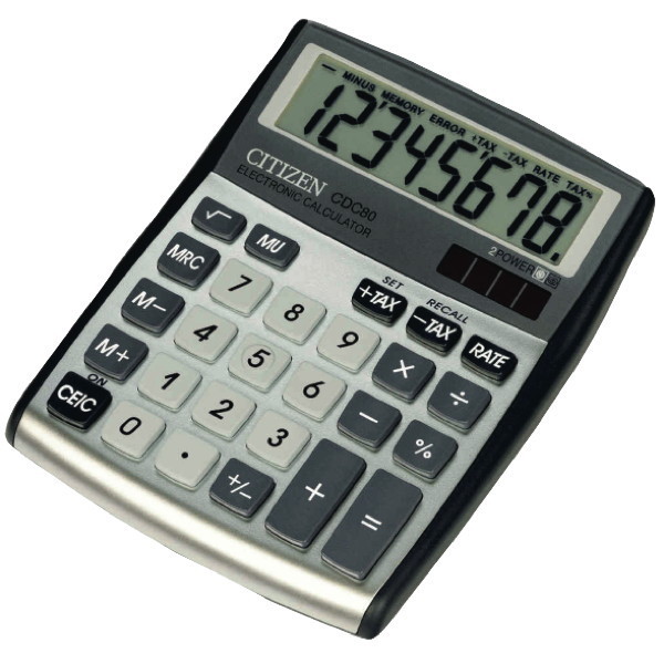 CITIZEN CDC-80  CALCULATOR 8 DIGITS SILVER