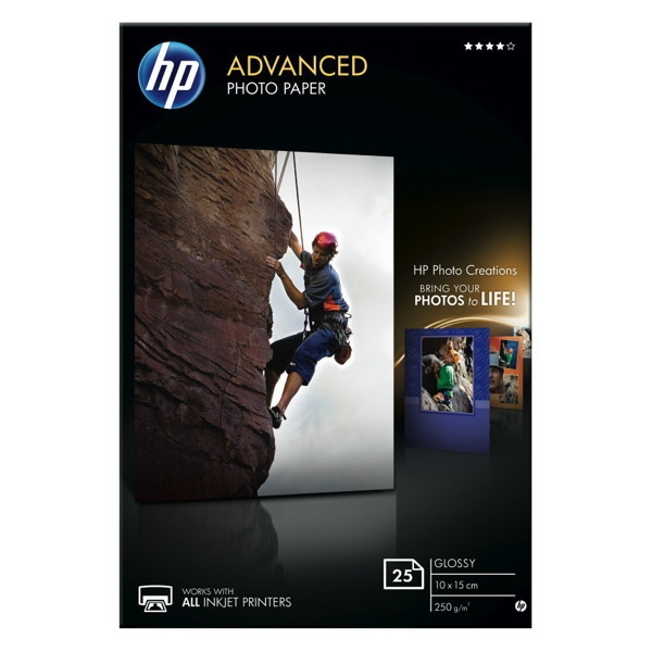 Fotopapier HP Q8691A, 10 x 15cm, 250g, glossy, 25 Blatt