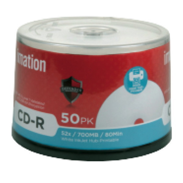 Imation Defender CD-R 700MB (80min.) 52x printable spindle - pack of 50