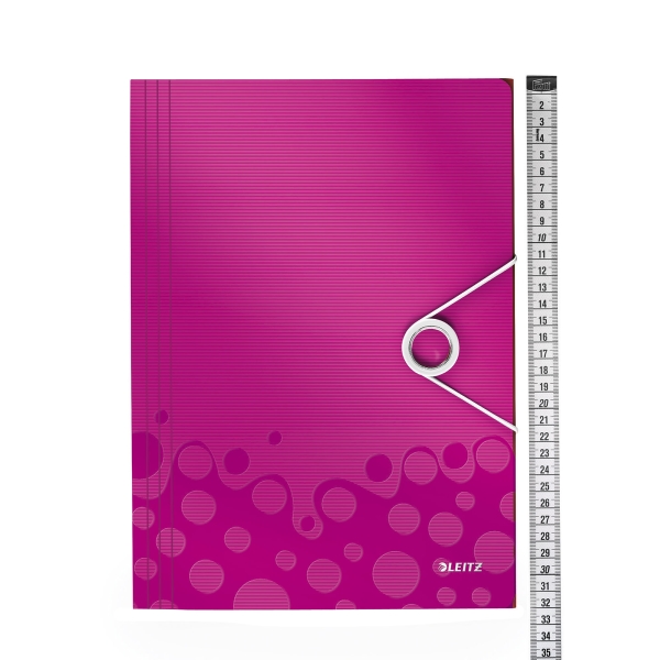 Eckspanner Leitz 4599 WOW, A4, PP, Fassungsvermögen: 150 Blatt, pink metallic