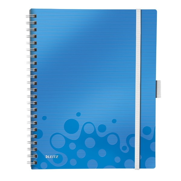 LEITZ WOW BE MOBILE NOTEBOOK PP COVER A4 SQUARED 5X5 BLUE