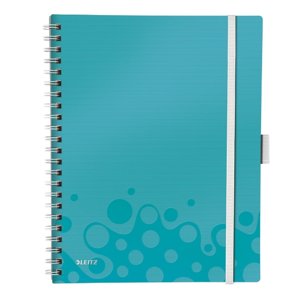 LEITZ WOW BE MOBILE NOTEBOOK PP COVER A4 SQUARED 5X5 ICE BLUE