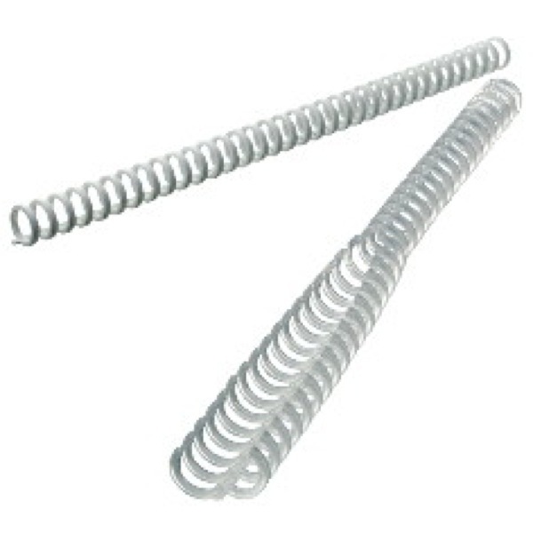 Plastikbinderücken GBC 388057E, A4, 34 Ringe, Rückenbreite: 12mm, weiß, 50St