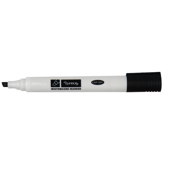 Lyreco Whiteboard Markers Chisel Black - Pack Of 10