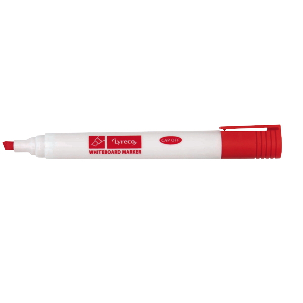 Lyreco Whiteboard Markers Chisel Red - Pack Of 10