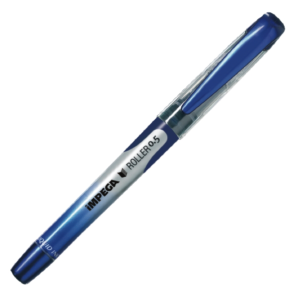 Lyreco Liquid Ink Rollerball Pen Medium Blue - Pack Of 12