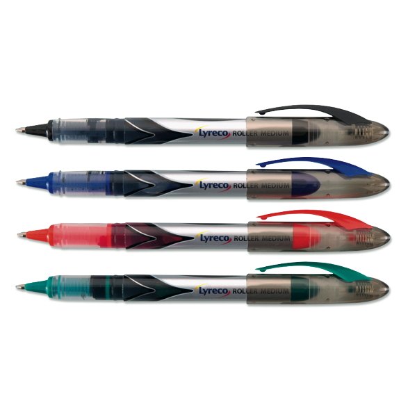 Lyreco Liquid Ink Rollerball Pen Medium Blue - Pack Of 12