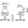 Bürostuhl Prosedia Younico 1451, hohe 3D-Rückenlehne, 3 Stunden-Stuhl, blau