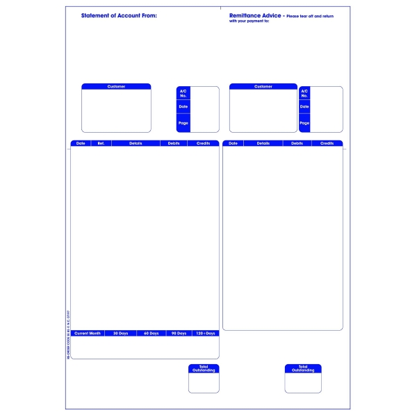 Sage Compatible Statement Forms A4 Laser 1 Part - Box of 500