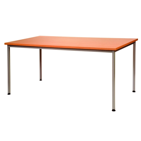 Rectangular flexi table with silver frame 1200mm x 800mm beech - Delivery only
