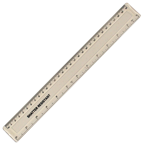 Shatterproof Ruler 30cm / 12 Inches Clear