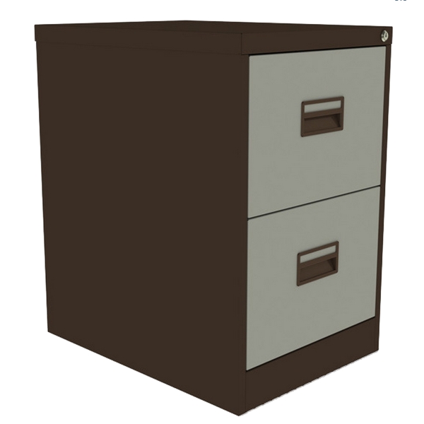 CONTRACT MIDI FILING CABINET 2 DRAWER COFFEE / CREAM