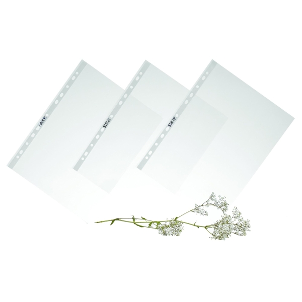 Seco Biodegradable A4 Punched Pockets 50 Micron - Pack of 50