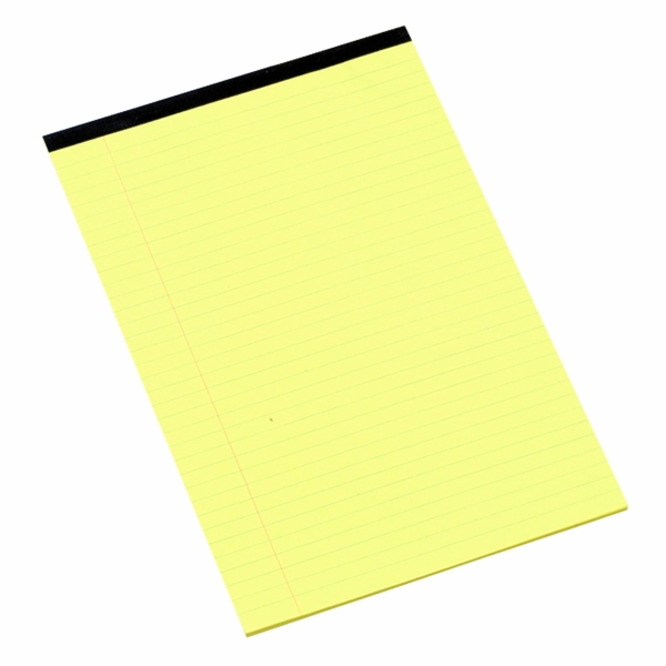 Office Yellow A4 Memo Pads (Ruled) - Pack of 10 (10 X 80 Sheets)