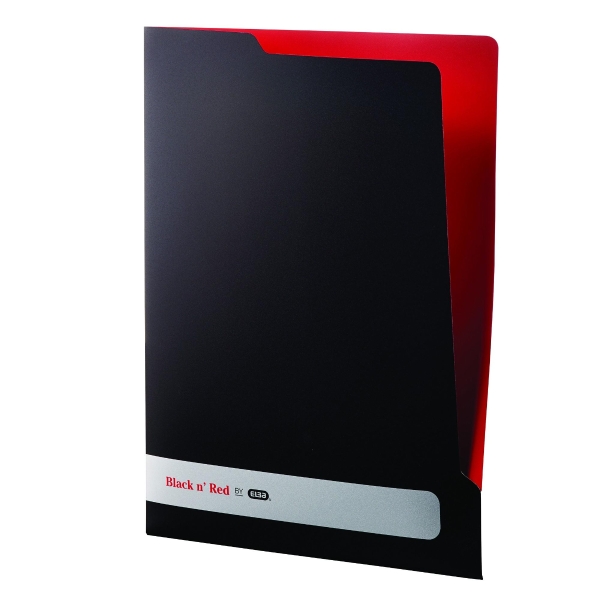 Elba Black 'N' Red Professional A4 Pp Cut Flush Folder - Pack Of 5