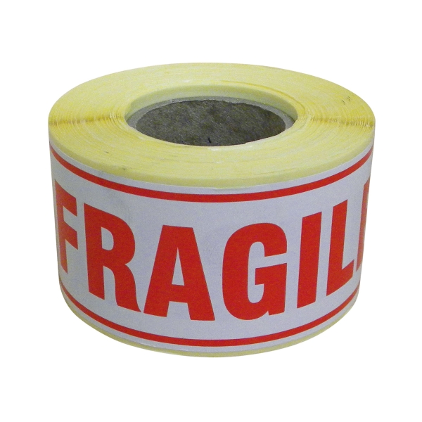 Printed Labels Fragile 150X100mm Pk250