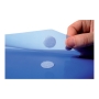 Exacompta Translucent Polypropylene A4 Envelope Wallets, Blue - Pack 5