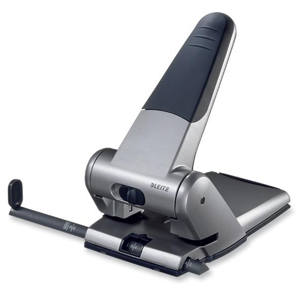 LEITZ 5180 HEAVY DUTY PUNCH SILVER 65 SHEETS