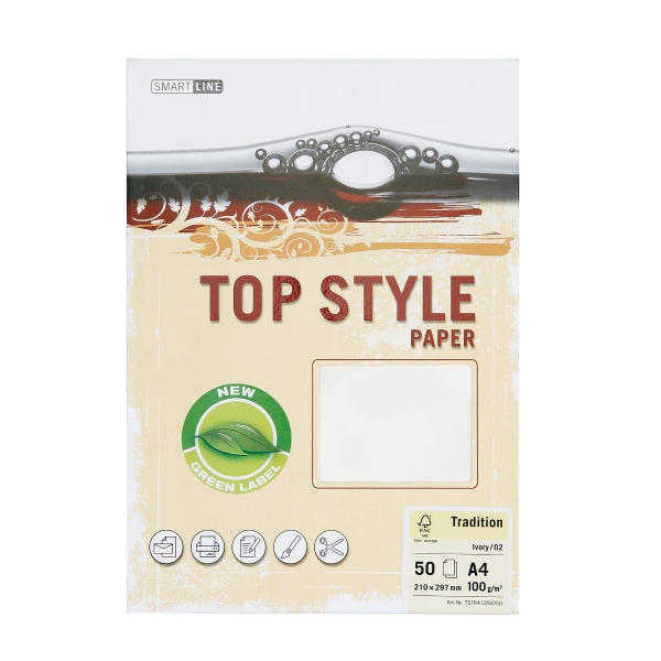 PK50 TOP STYLE TRADITION PAP 100G IVRY