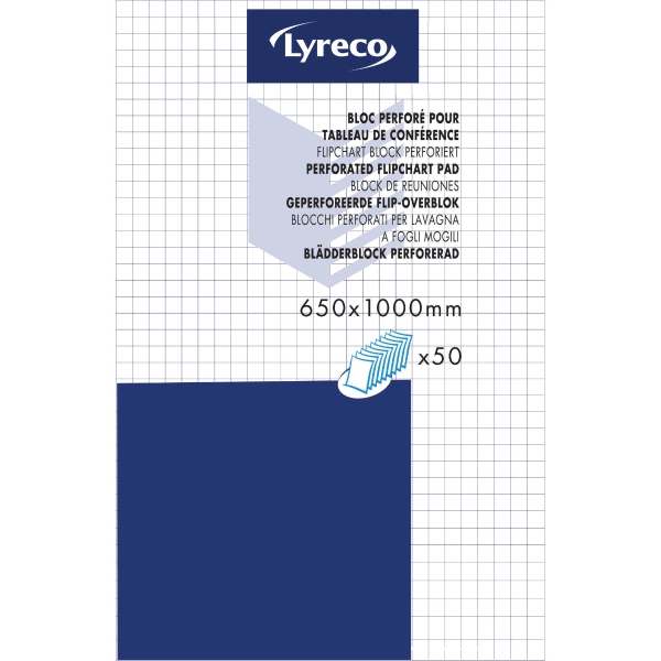 LYRECO FLIPCH. PADS SQ. 70G 65X100 50SH