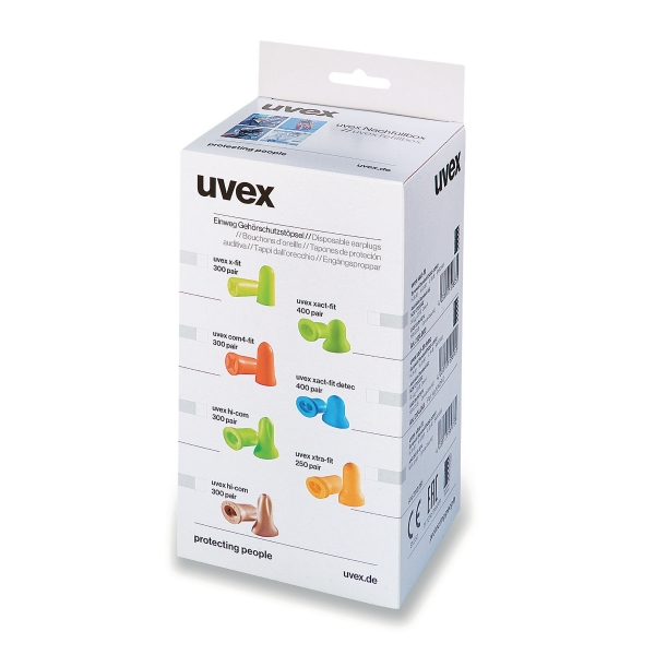 EARPLUG UVEX X-FIT 2112.022 RFL PACK DISP BOX 300 PAIRS