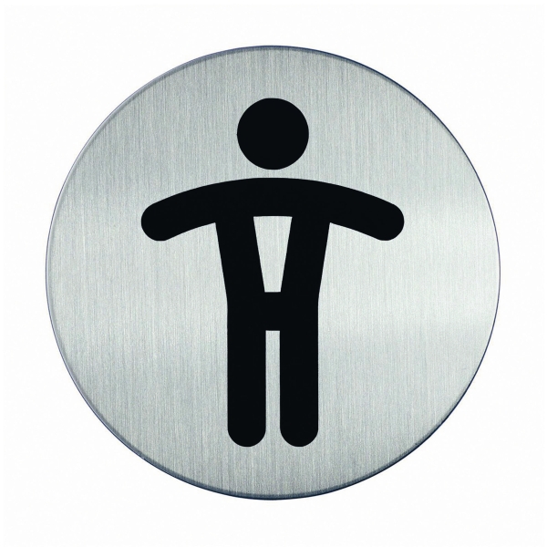 SYMBOLSKILT DURABLE 490523 HERRETOILET SKILT RUNDT