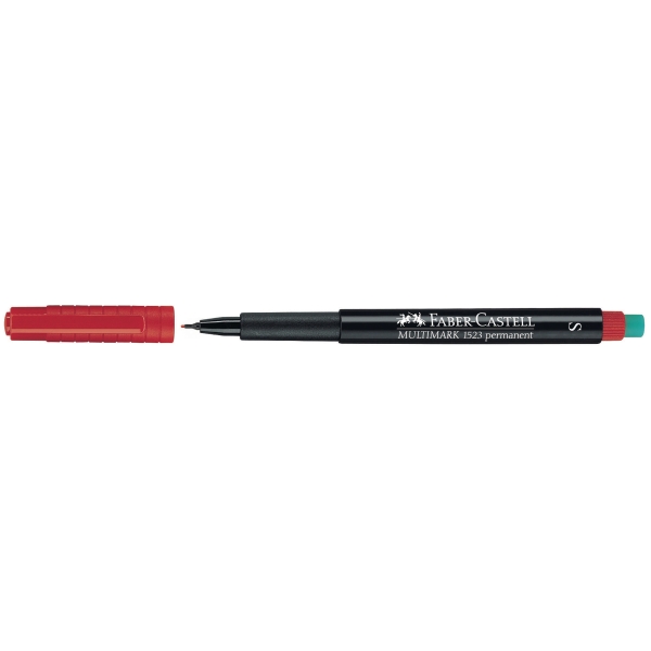 FABER-CASTELL OHP+CD PERM PEN S/FINE RED