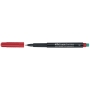 FABER-CASTELL OHP+CD PERM PEN S/FINE RED