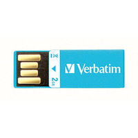 VERBATIM CLIP-IT USB FLASH DRIVE 2GB BLU