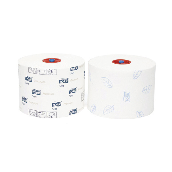 TORK COMPACT TOILET ROLL 2 PLY WHITE 100M  - PACK OF 27 ROLLS