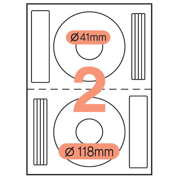 FORMTEC(폼텍) IS-3642P CD라벨지 내경 41mm 20개입/Pack