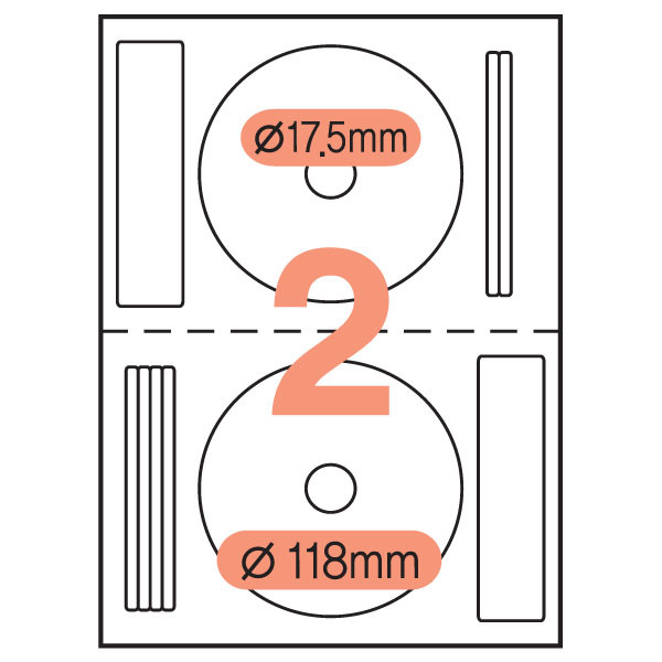 PK100 FORMTEC IJ-3642AP CD LABEL 17,5MM