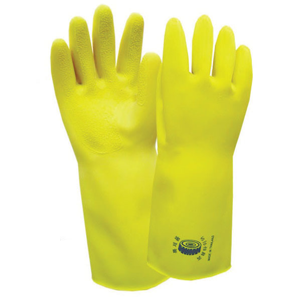 INDUSTRIAL RUBBER GLOVE YELLOW