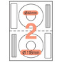 FORMTEC(폼텍) IS-3642P CD라벨지 내경 41mm 20개입/Pack