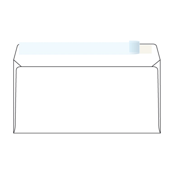 Obálky samolepicí bílé DL (110 x 220 mm), 50 kusů/balení