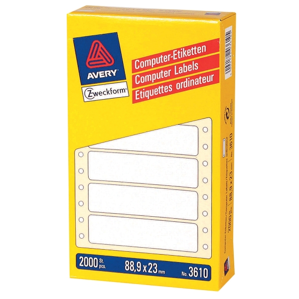 PK2000 AVERY 3610 COMP/LABELS 88,9X23 WH