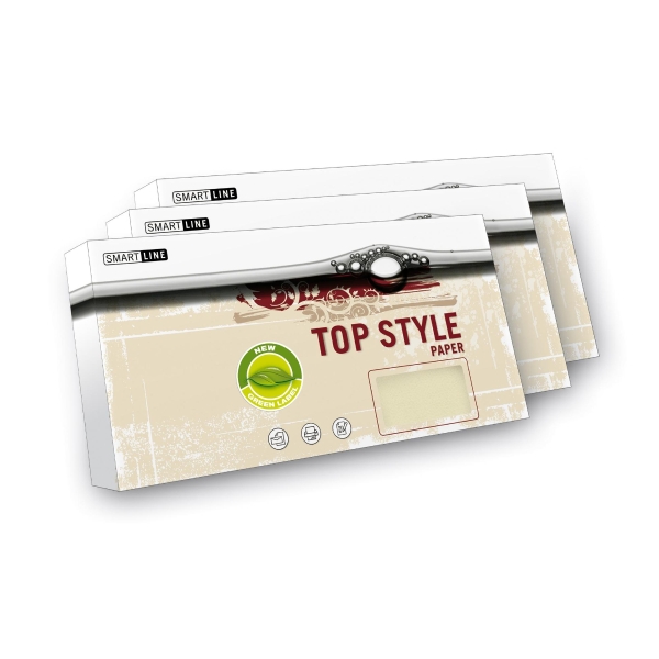 Obálky Top Style Linen DL (110 x 220 mm) bílé, 20 ks/balení