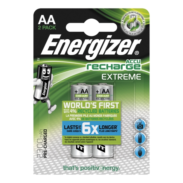 PK2 ENERGIZER EXTREME RECH BATT HR6