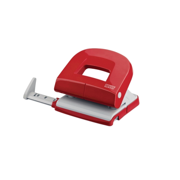 NOVUS E216 2HOLE PAPER PUNCH 16SHT RED