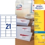 Avery Quick-Dry White Inkjet Labels 63.5 X 38.1Mm - Box Of 525