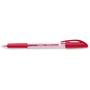 LYRECO STICK BALLPOINT PEN WITH GRIP MEDIUM 1MM RED