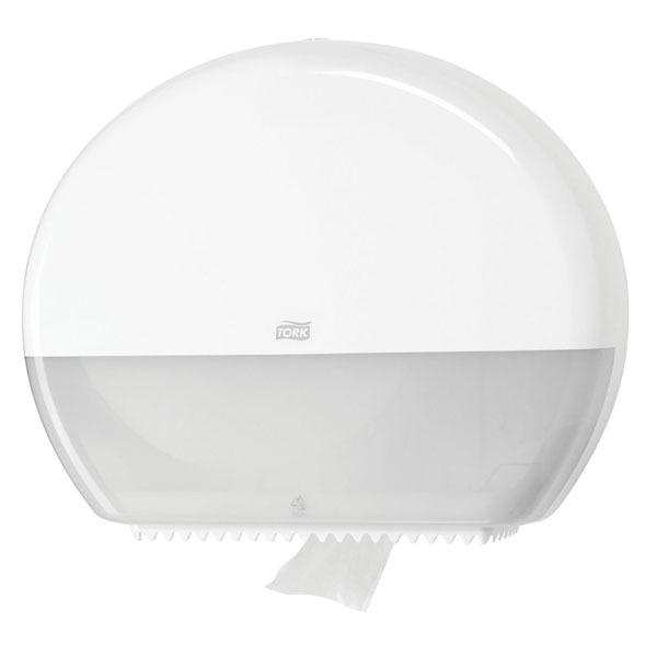 TORK T-BOX WHITE JUMBO TOILET ROLL DISPENSER