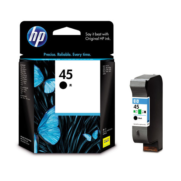 Hp 51645A/No.45 Original Inkjet Cartridge 40Ml - Black