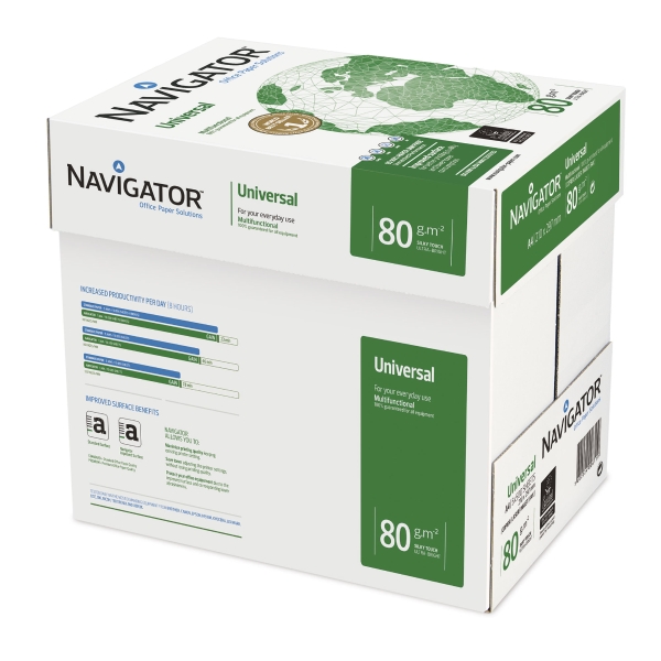 Navigator Universal Paper A4 80Gsm White - Box Of 5 Reams (500 Sheets Per Ream)