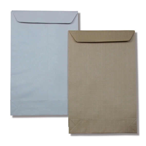 Braune Faltenversandtaschen, mit Abdeckstreifen, B4 (245 x 352 mm), 50 Stück