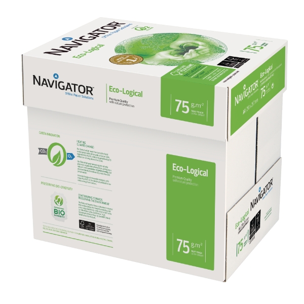 Navigator Eco Paper A4 75 Gram White - Box Of 5 Reams (2500 Sheets)