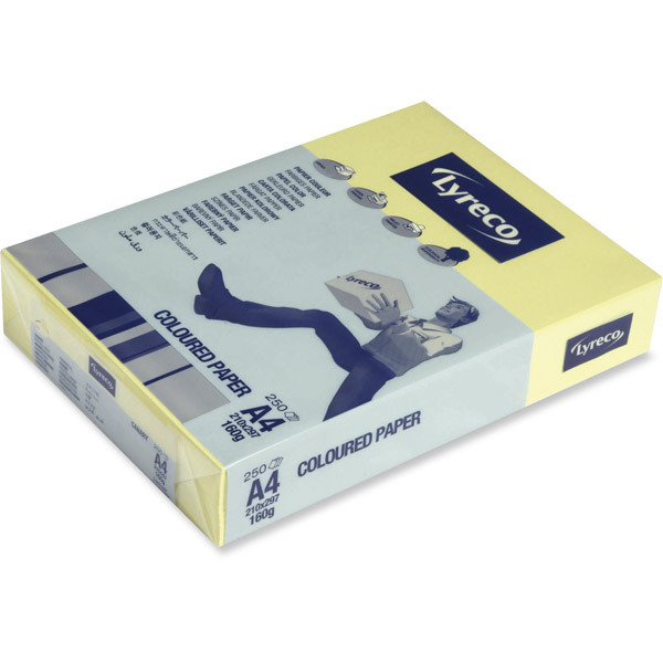 Lyreco Card A4 160Gsm Canary - Pack Of 250 Sheets
