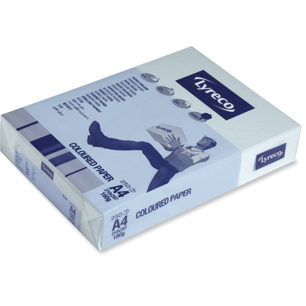 Lyreco Card A4 160Gsm Blue - Pack Of 250 Sheets
